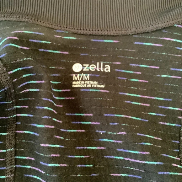 Zella Black Full Asymmetrical Zip Jacket Medium - Picture 7 of 8